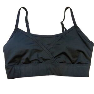 BEBE black strappy back sports bra size M